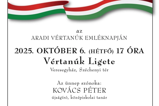Aradi vértanúk napja 2025 plakát