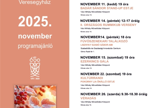 Novemberi programajánlók