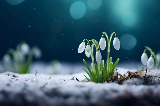 snowdrops-coming-out-ground