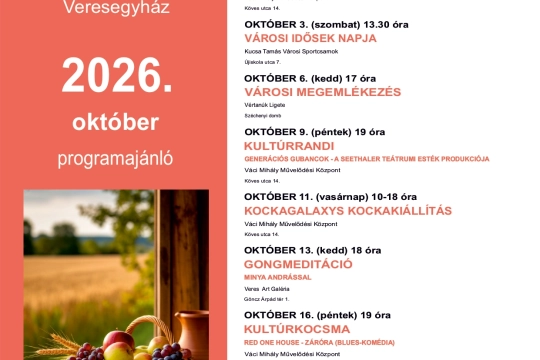 Októberi programajánló