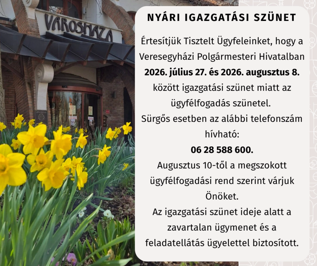 IGAZGATÁSI SZÜNET 2026